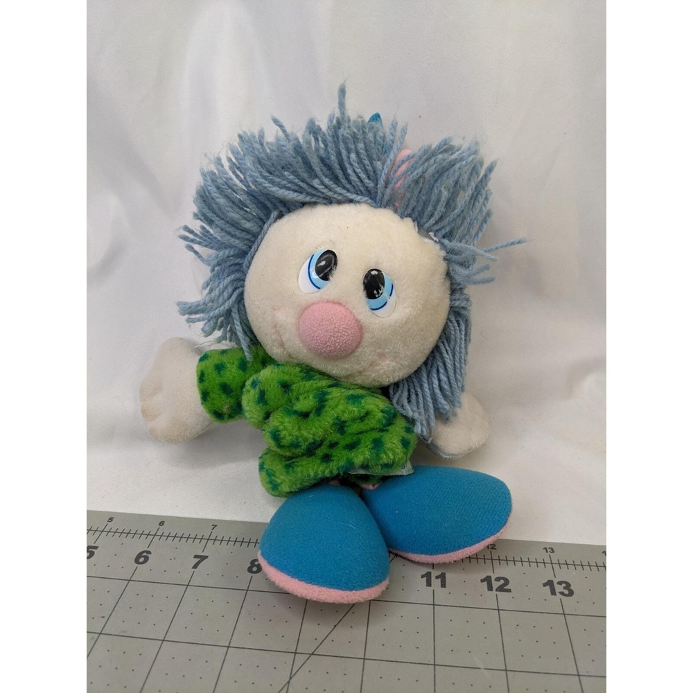 Dakin Clown Crib Plush Blue Yarn Green Body 1987 Zippity Doo‎ Dah Stuffed Animal